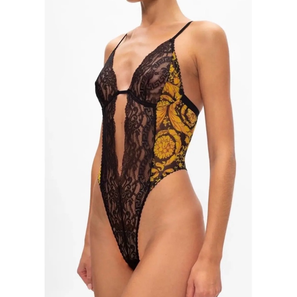 Versace Barocco lace bodysuit